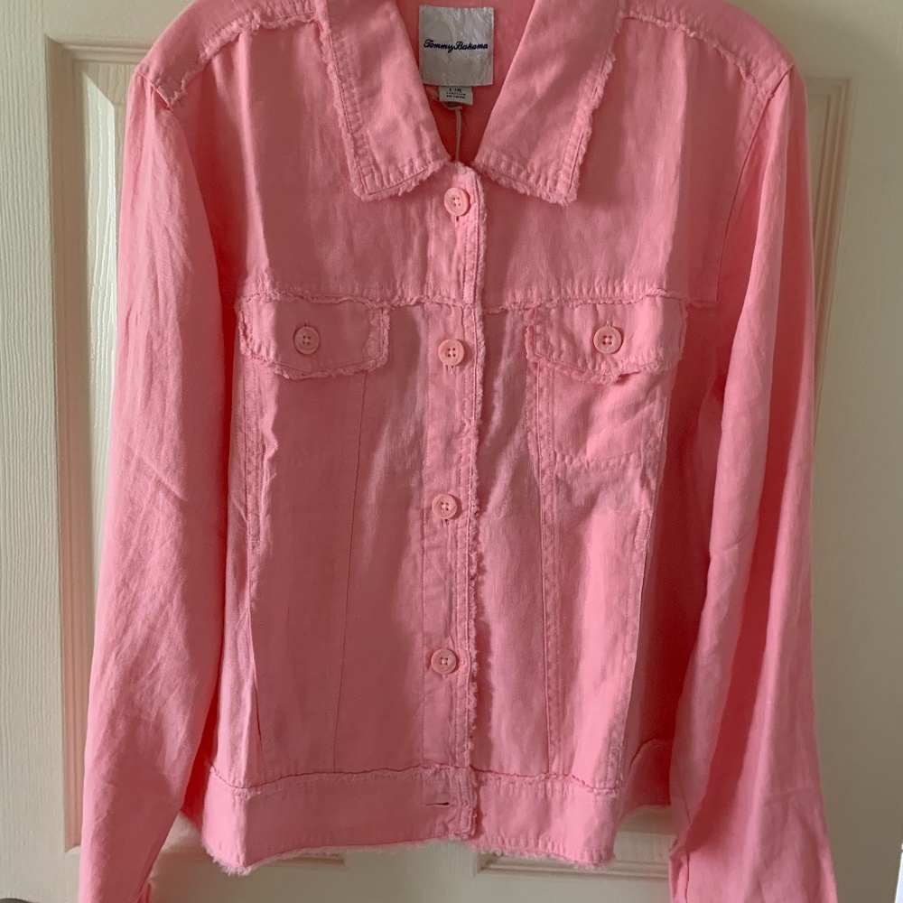 Tommy Bahama Two Palms Linen Raw-Edge Jacket